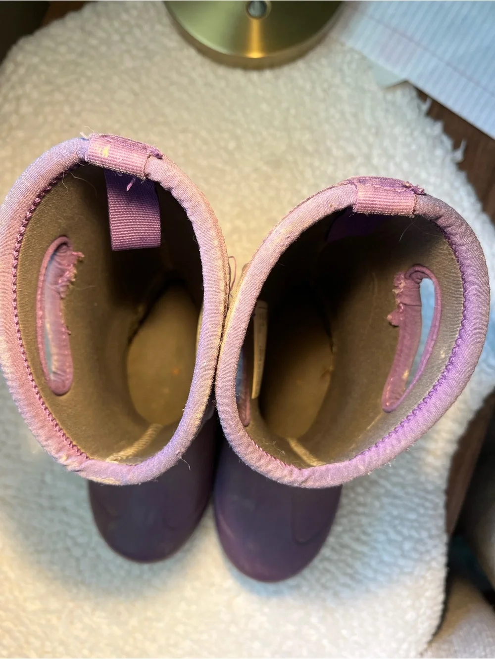 BOGS Kids Purple Camo Pull-On Rain/Snow Boots- size 13